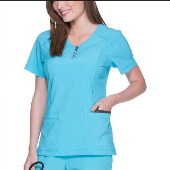 Scrub Star woman Aqua Scrub Top Size S - Picture 1 of 12